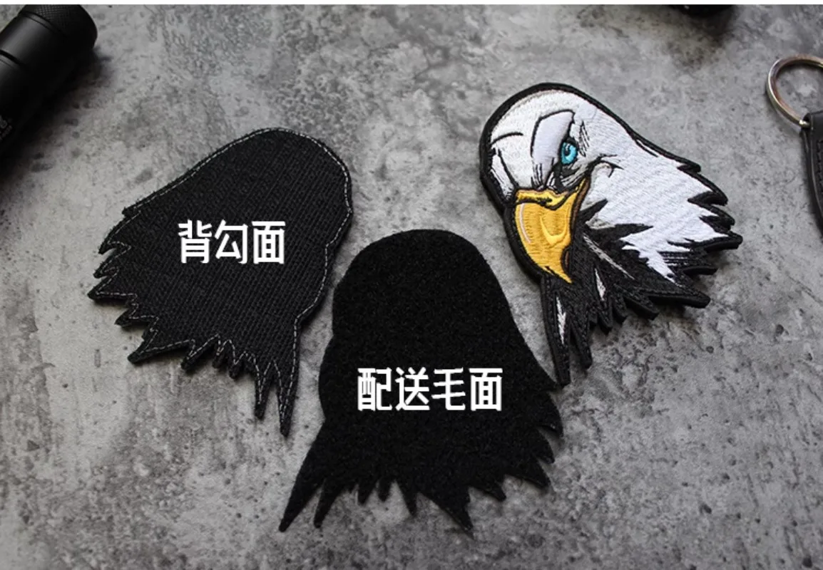 Accesorios para bolsa al aire libre, insignia bordada completa de calidad, brazalete de águila libertad, chaqueta de moral DIY de águila americana con pasta de parche - imagen 4