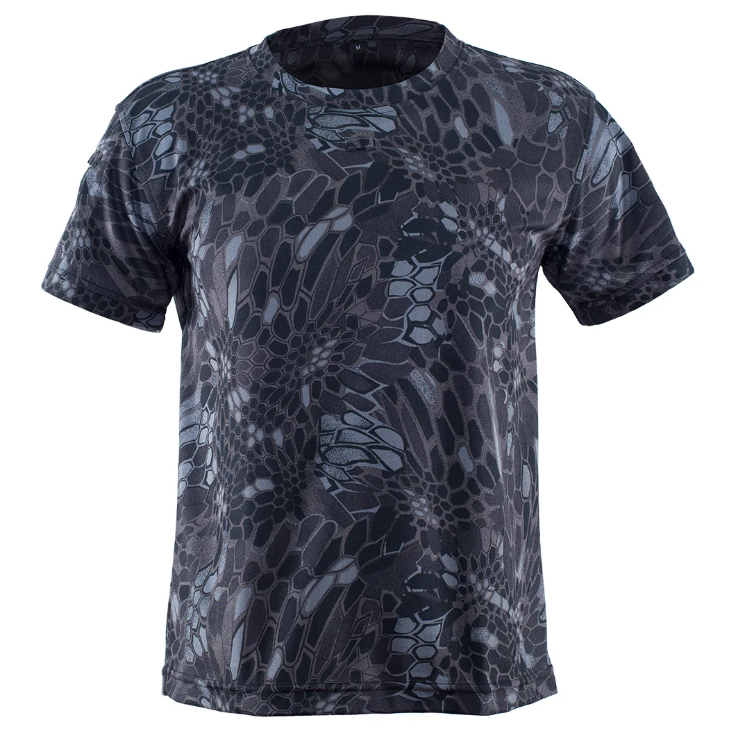Mege-Camiseta táctica para hombre, camiseta de manga corta de secado rápido, ropa de caza - imagen 4
