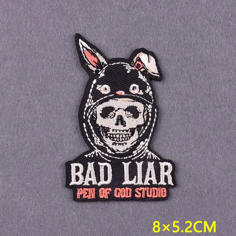 Parches termoadhesivos de animales para ropa, parches bordados de Hip Pop para ropa, insignias DIY en mochila - imagen 5