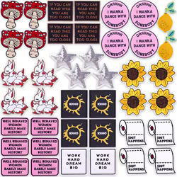 10 unids/lote vibraciones positivas Hip Hop hierro en parche bordado parches cita inspiradora para chaqueta vaquera estilo callejero molienda diaria