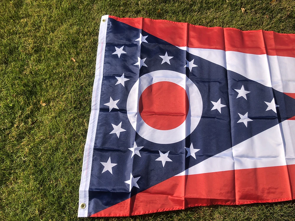 Sky Flag Bandera de Ohio poliéster doble costura para colgar - imagen 4