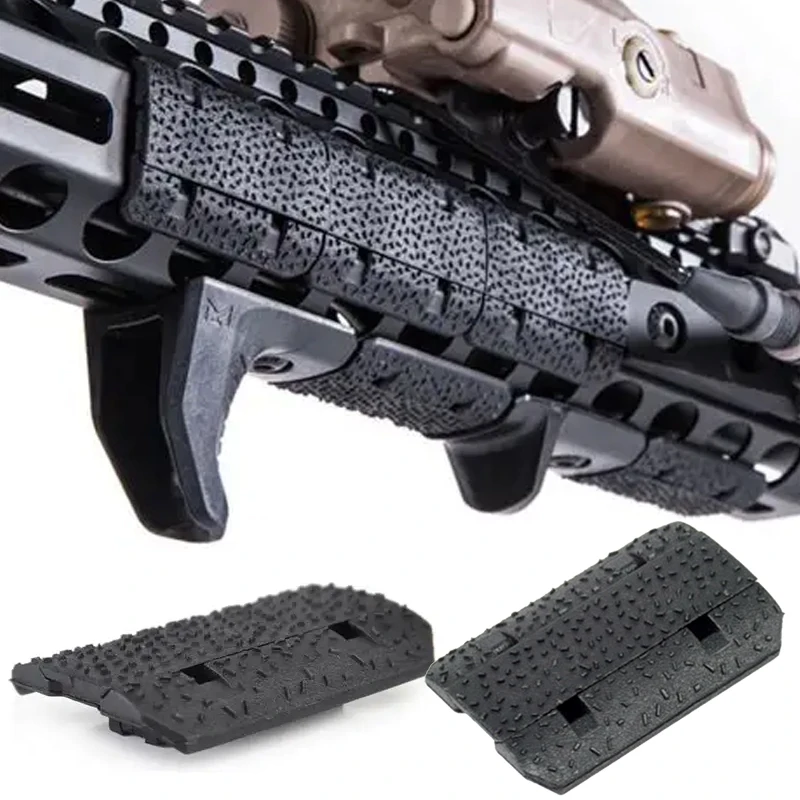 12 Uds. M-LOK de nailon táctico tipo riel 2 cubiertas protector de mano antideslizante para accesorios de pistola de juguete Airsoft BCM AR AR15 M4 - imagen 3