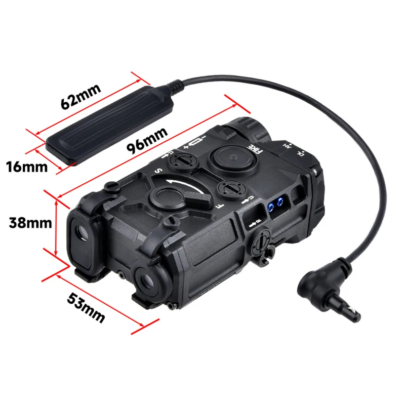 WADSN caza OGL nailon plástico edición rojo verde azul punto puntero láser IR blanco LED estroboscópico Flash luz brillo ajustable - imagen 4