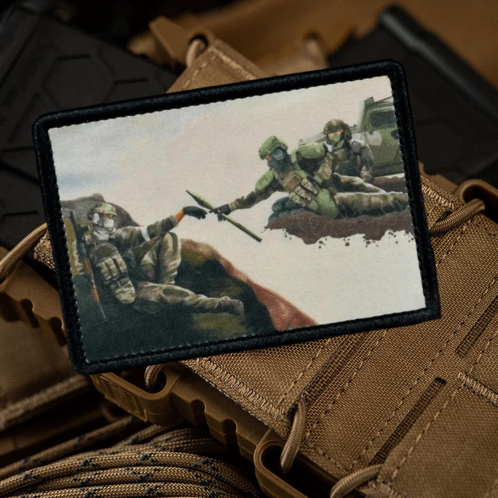 Parche táctico Shoot Rifleman, parches de gancho y bucle impresos, insignia de moral militar, apliques, brazalete, pegatinas para mochila - imagen 5