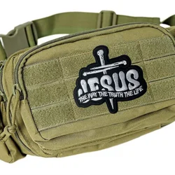 Parche táctico bordado Jesús Camino Verdad Vida, gancho-bucle