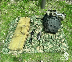 Estera de camuflaje para exteriores para una sola persona, plegable, ignífuga, impermeable, a prueba de humedad, pegamento para raspar, estera de césped para acampar