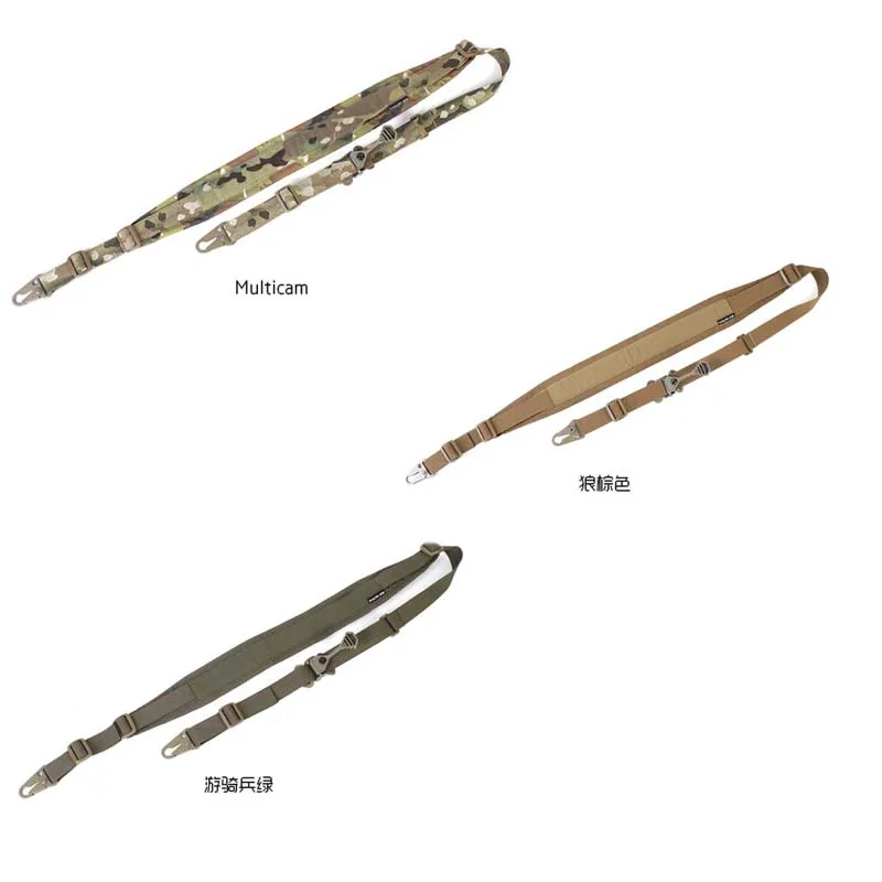 Correa de doble punto táctica para exteriores, correa de eslinga con hebilla de acero de ajuste rápido - imagen 2
