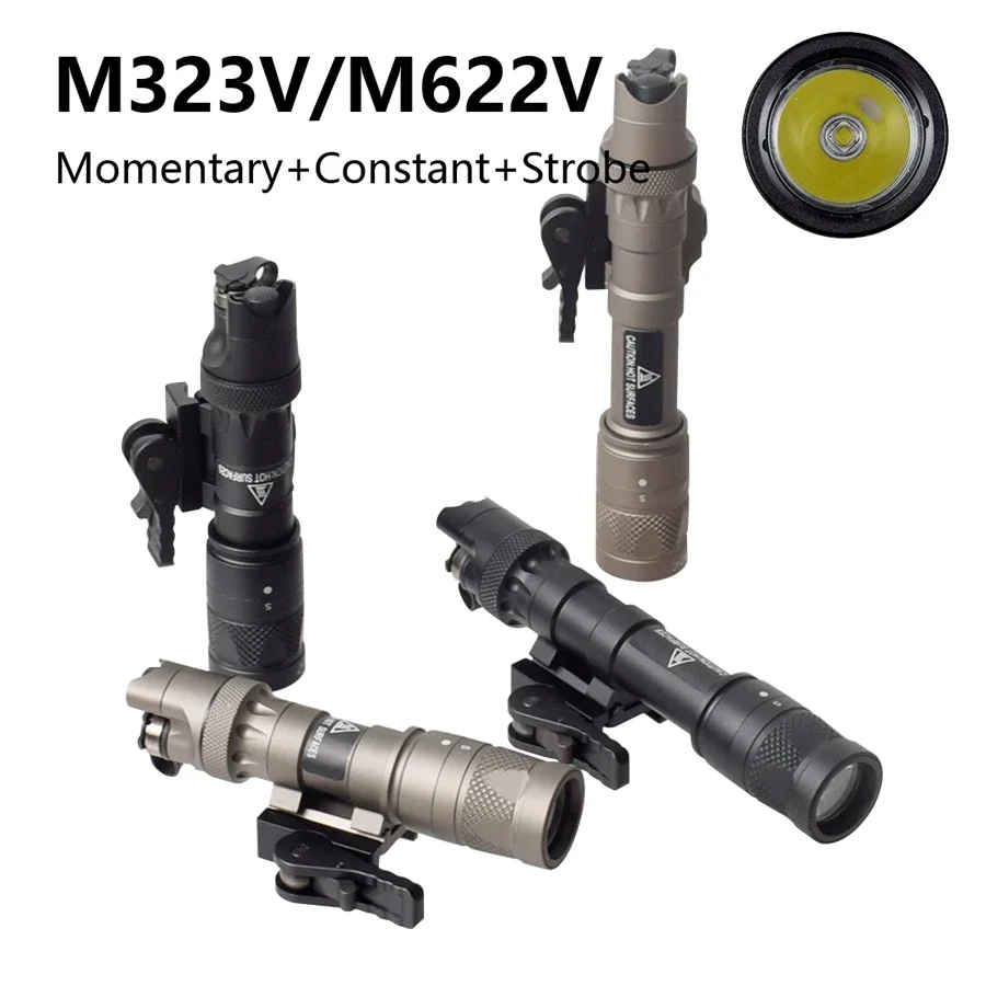 Táctico SF M323V M622V IR QD montaje arma luz momentánea constante estroboscópica infrarroja Airsoft Rifle antorcha 20mm Rail - imagen 4