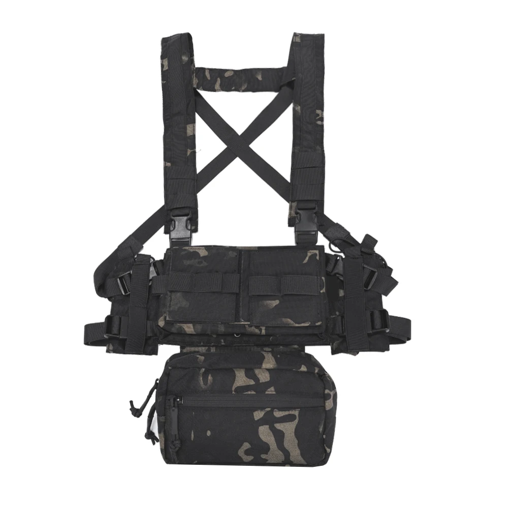 Arnés táctico para plataforma de pecho para AK M4 5,56 7,62, bolsa para revistas, chaleco Molle para Airsoft, Paintball, entrenamiento de caza, equipo de nailon - imagen 4