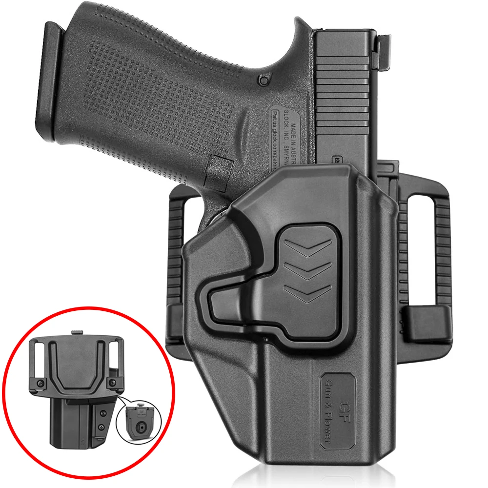Funda OWB para Glock 43 / 43X (sOLO modelos estándar): no para versiones 43X MOS o riel, compatible con cinturón de 1,5 ''a 2,25'', Retentio de nivel II - imagen 3