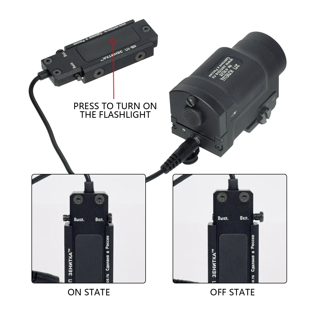 Zenitco-AK-SD táctico para arma AK47 AK74, luz estroboscópica, Surefire X300 Glock 17, linterna para pistola de caza - imagen 4