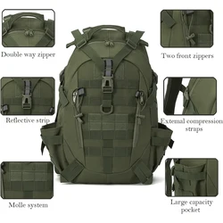 Mochila táctica 35L impermeable con sistema MOLLE – 3 días
