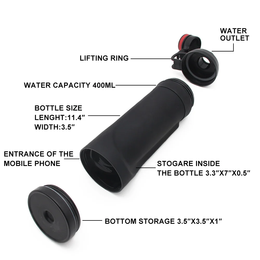 Botella de agua de desviación, caja fuerte oculta de viaje para el hogar, para llaves de dinero, caja de almacenamiento de efectivo, compartimento oculto secreto, lata para puntos de almacenamiento - imagen 4