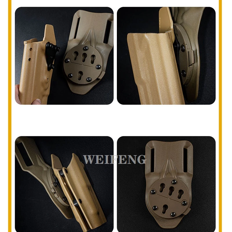 Funda de pistola táctica, plataforma de cinturón de servicio Molle, funda de pistola de separación rápida, adaptador de montaje, bolsa Mag - imagen 5