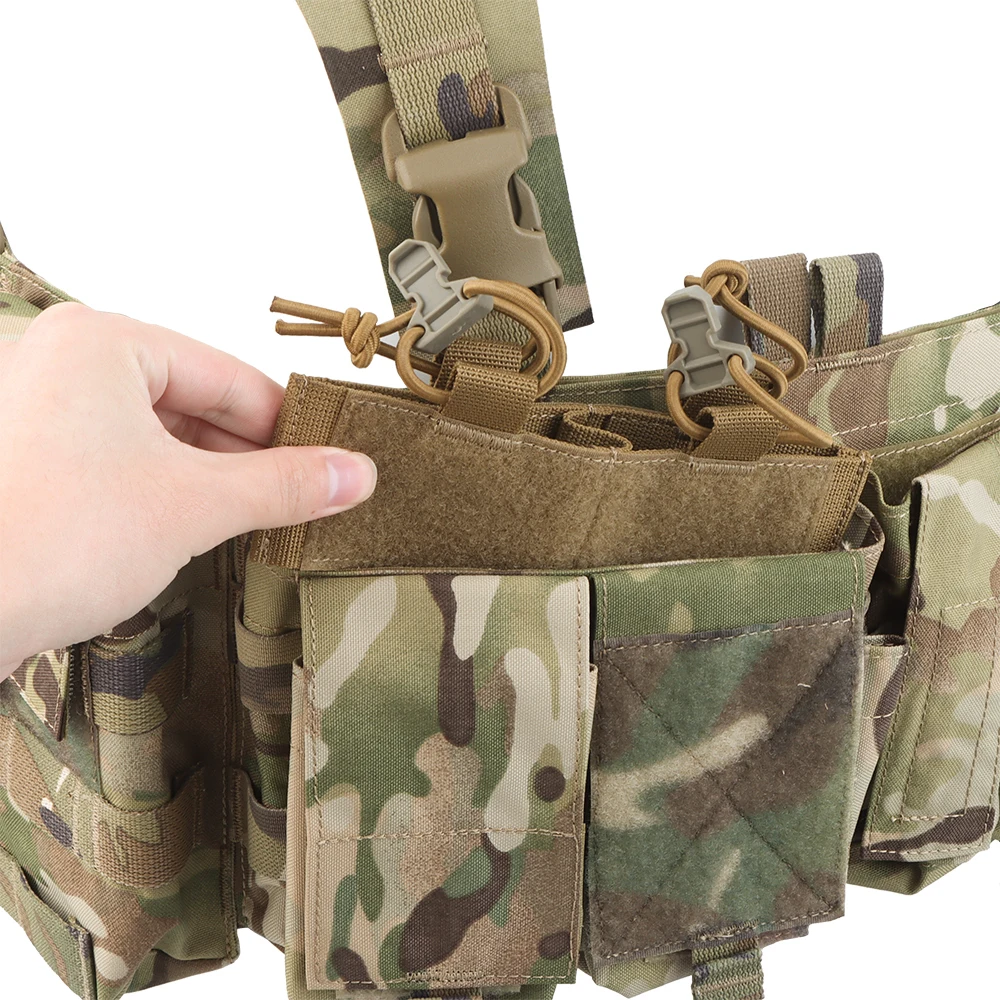 Plataforma de pecho táctica MRC GP bolsa 556 762 MAG interruptor rápido plataforma de engranaje gancho bucle H-Harness MOLLE chaleco de caza - imagen 5