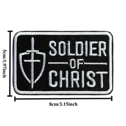 Parche táctico moral Soldado de Cristo – Bordado con velcro