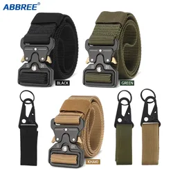 ABBREE Cinturón táctico MOLLE de nailon con hebilla clip