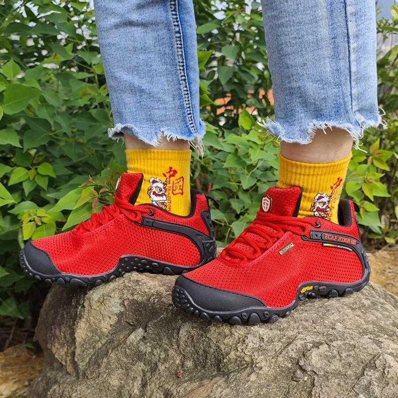 Zapatillas senderismo hombre transpirables antideslizantes malla - imagen 4
