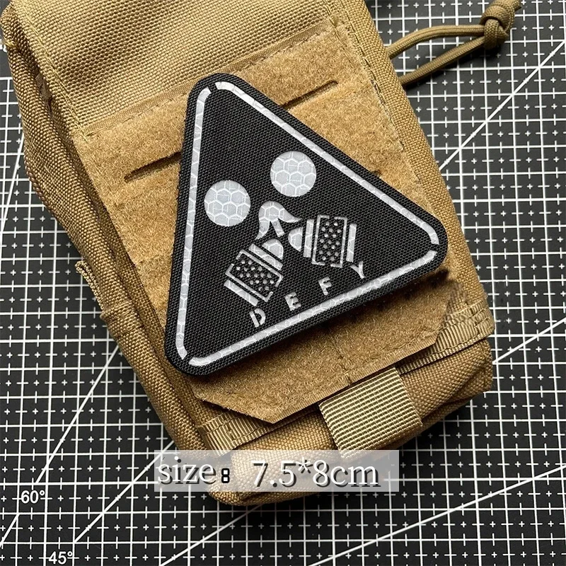 Parche reflectante de primera línea para niña, brazalete Griffin, insignias de moral del equipo 404 en pegatina para mochila, parches de gancho y bucle IR en la ropa - imagen 4