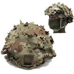 Funda casco Airsoft táctica – Tela camuflaje 3D con corte láser