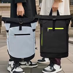 Mochila para raquetas de tenis y bádminton, entrenamiento deportivo al aire libre, mochila de viaje para acampar, zapatos de bolsillo, bolsa para libros para ordenador portátil para estudiantes en seco y húmedo