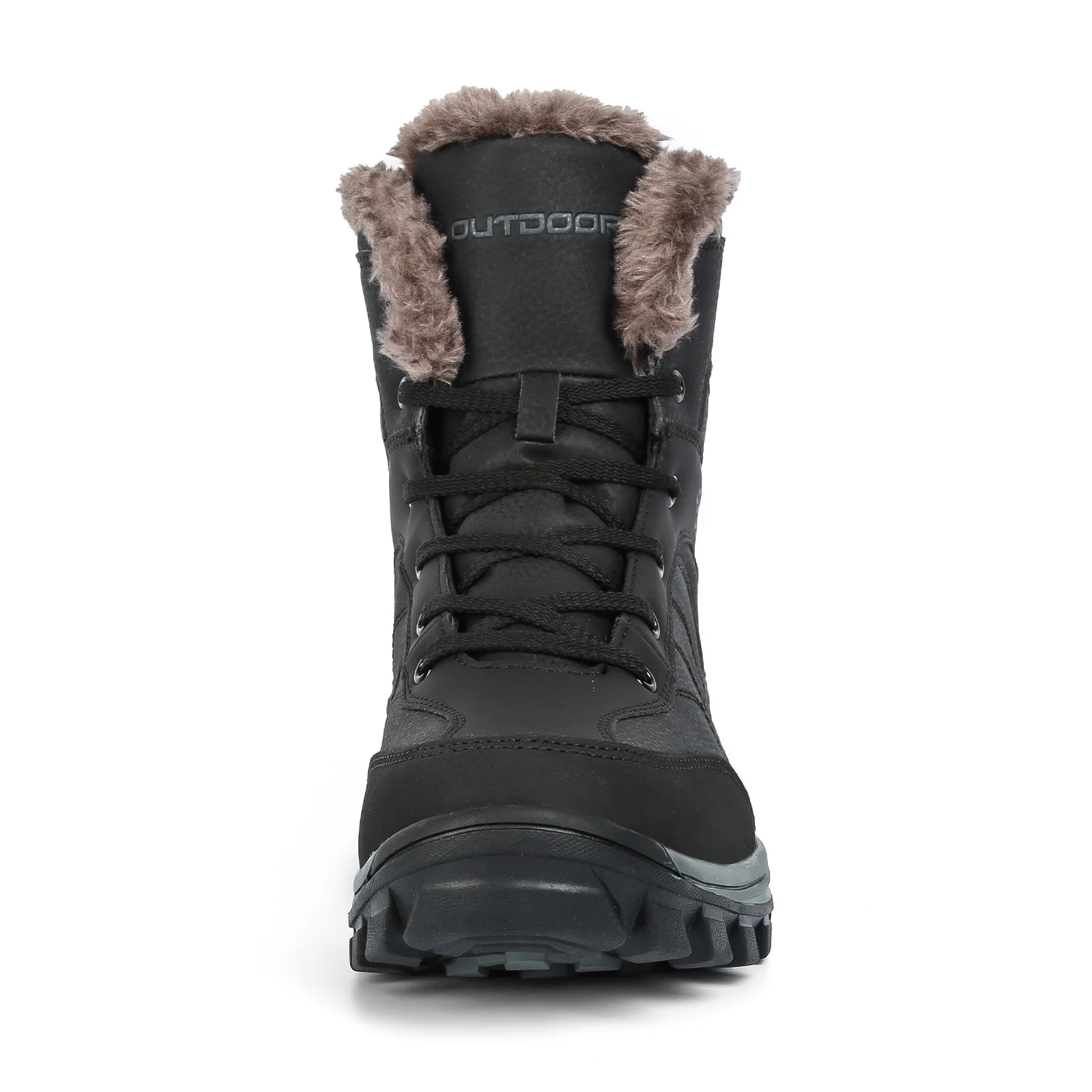 HIKEUP-Botas de invierno para hombre, zapatos de senderismo de gran altura, botas de entrenamiento de campo al aire libre, zapatos de nieve de escalada, talla grande - imagen 4