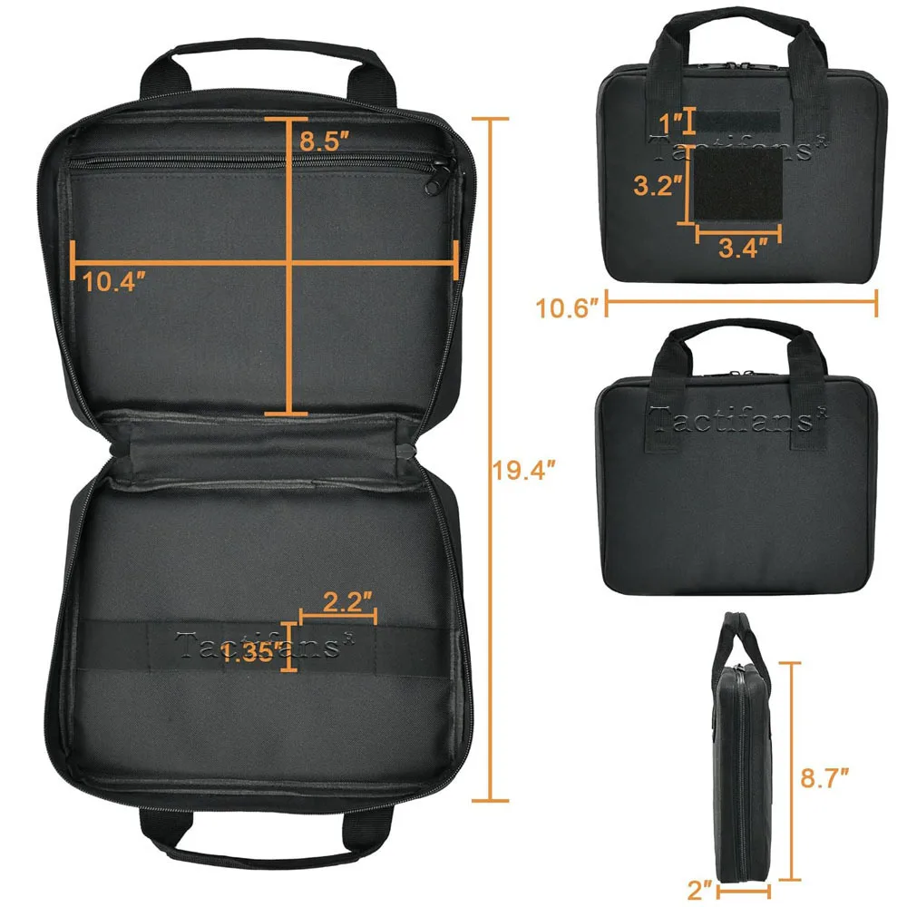 Estuche táctico para pistola de mano, estuche para pistola, bucles elásticos suaves, Panel de bucle acolchado doble, bolsas para pistola, bolsa de almacenamiento para transporte de pistola, bolsa de caza - imagen 2