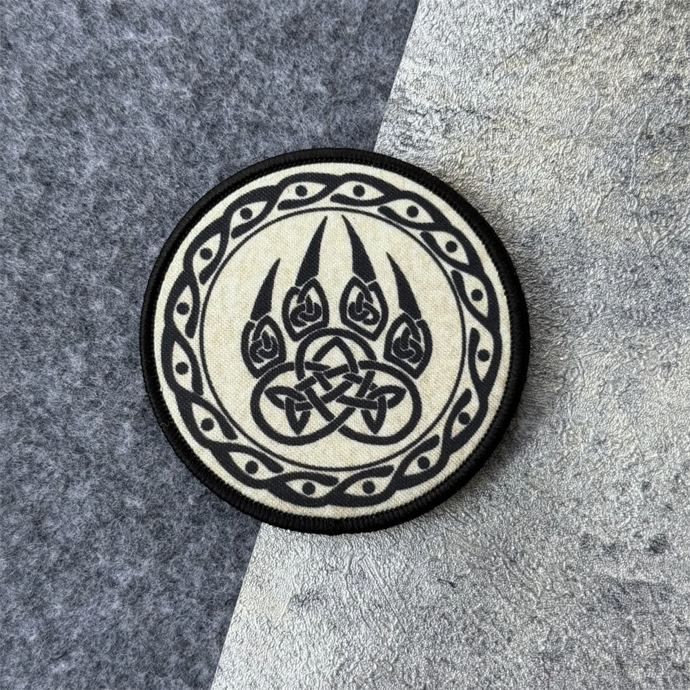 Parche K9 Chevron "Wolf", insignia de moral táctica, brazalete militar, parche de gancho y bucle con estampado Circular, pegatina decorativa para mochila - imagen 2