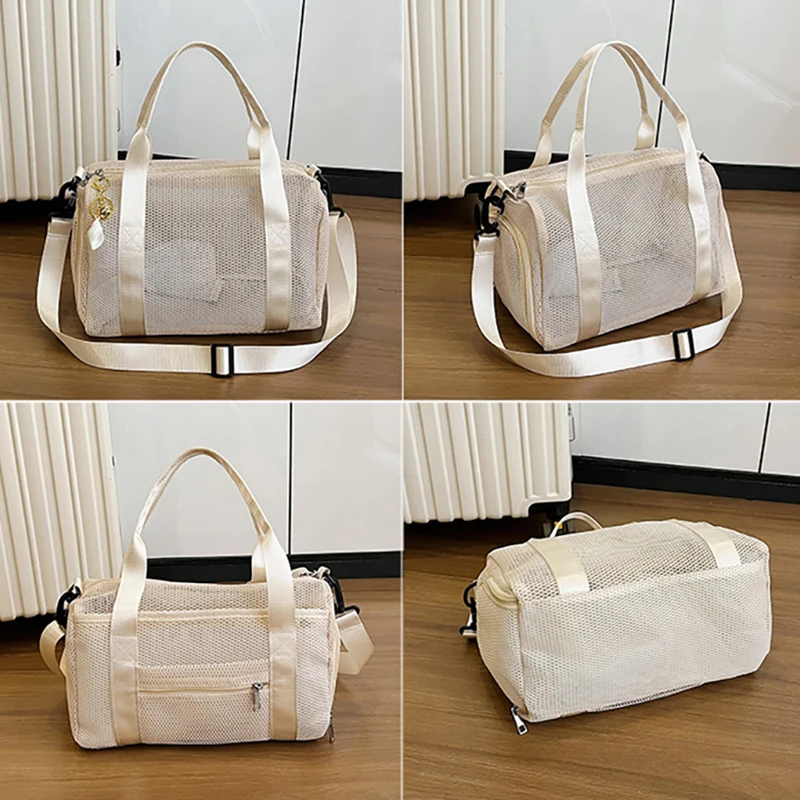 Bolsa de playa para natación, zapatos con bolsillo para viajes al aire libre, equipaje para lavar, bolsos de hombro, bolso grande de fin de semana de corta distancia en seco y húmedo - imagen 5