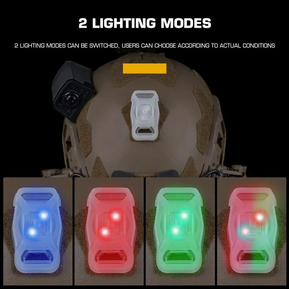 Luz de señal NANO LT-12 con 2 modos de iluminación, sujetador MOLLE para casco y portador de placa, accesorio de caza - imagen 2