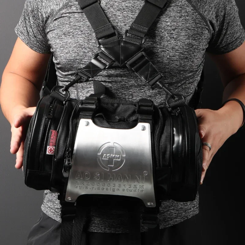 Riñonera multifuncional de aluminio para motocicleta, bandolera táctica, bolsa de camuflaje para exteriores - imagen 4