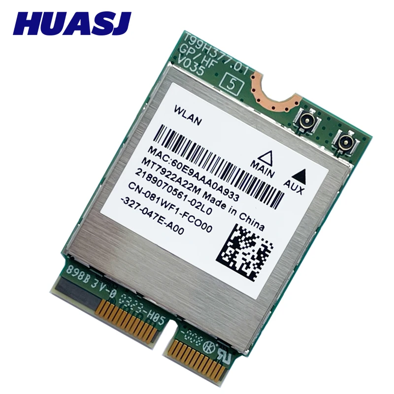 WiFi 6E MT7922 M.2 tarjeta inalámbrica 5374Mbps Bluetooth 5,2 adaptador de red 802.11ax 2,4G/5G/6GHz MediaTek MT7922 MU-MIMO Win 10 11 - imagen 3