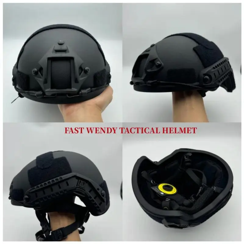Casco balístico FAST Kevlar corte alto con suspensión Wendy táctico - imagen 3