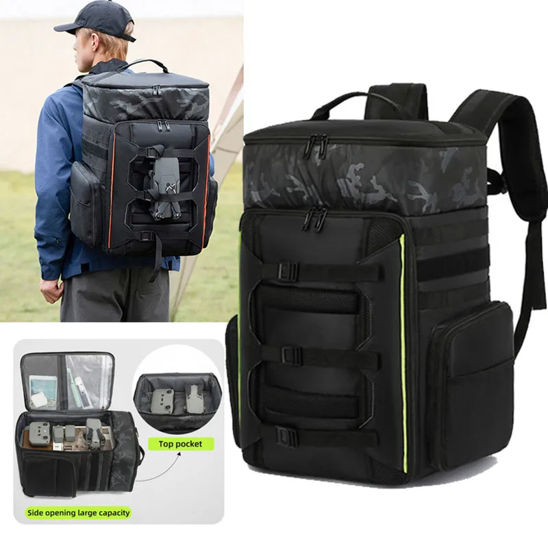 Mochila de gimnasio para Dron UAV, cámara de fotografía de gran capacidad, bolsa deportiva para exteriores, mochila portátil para equipaje para ordenador portátil de negocios en seco y húmedo - imagen 2