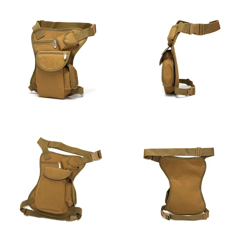 Riñonera deportiva táctica para hombre, riñonera con cremallera, bolsa para pierna caída, bolsa para bicicleta al aire libre, ciclismo, muslo, motocicleta, bolsa para pierna de carreras - imagen 5