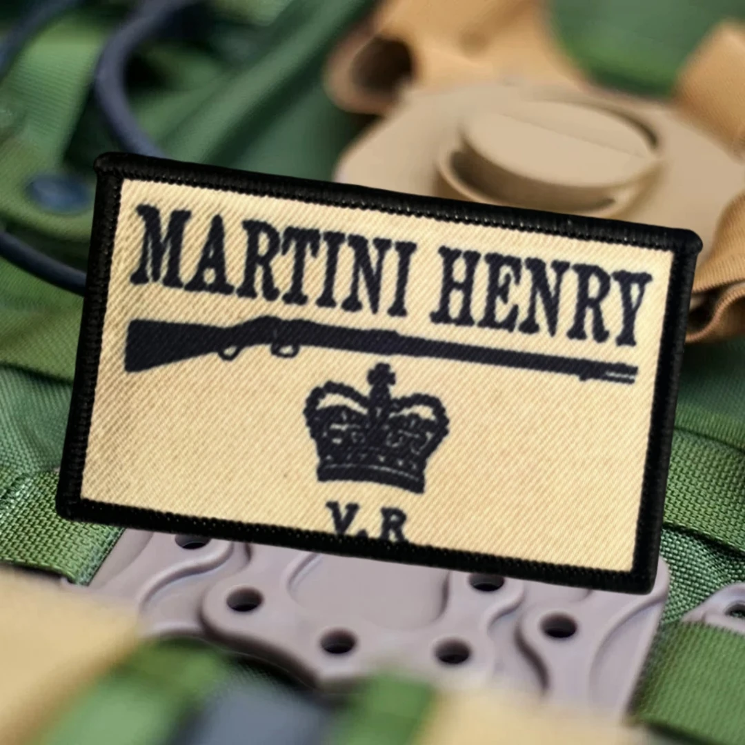 Parche táctico Martini Henry Morale, brazalete del ejército militar, parches de gancho y bucle impresos para ropa, pegatina para mochila - imagen 2