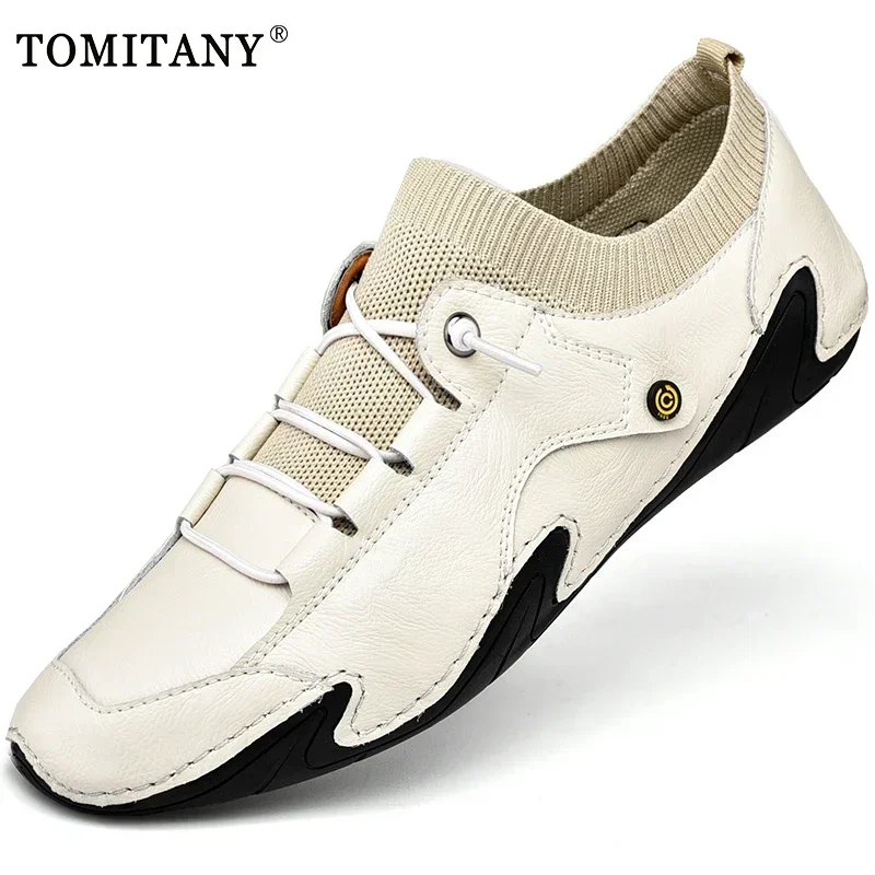 Zapatos de lujo para Hombre, zapatillas informales de cuero hechas a mano, Zapatos de conducción transpirables, mocasines de diseñador para Hombre, Zapatos para Hombre - imagen 4