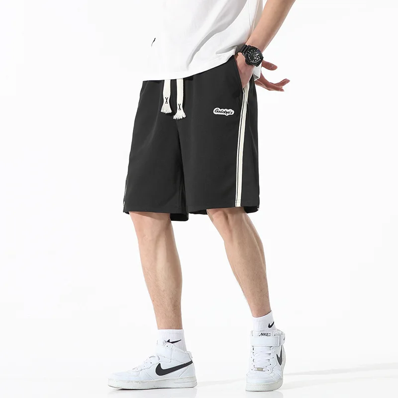 Pantalones cortos deportivos informales para hombre, Shorts de baloncesto holgados a la moda, ropa de calle de Hip Hop, Vintage, Verano - imagen 3