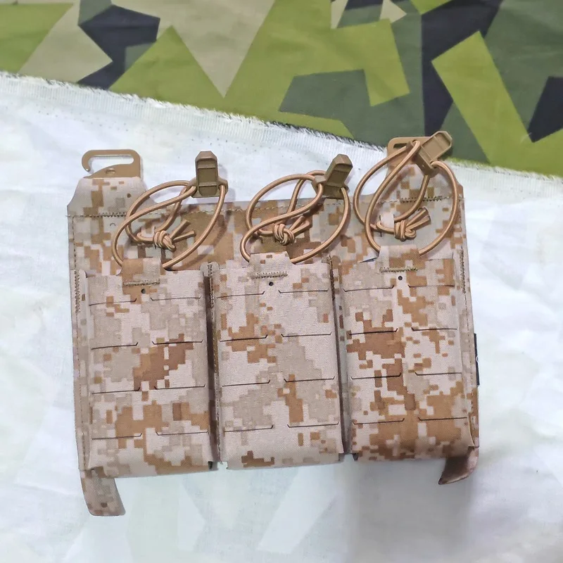 Bolsa portacargadores triple MOLLE – Compatible con chalecos tácticos - imagen 2