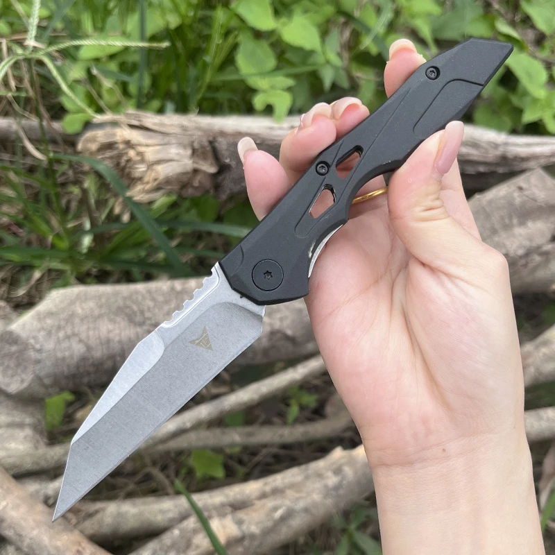 Cuchillo plegable automático con mango de aluminio de aviación, hoja de CPM-154, herramienta de autodefensa táctica, cuchillos de bolsillo - imagen 2