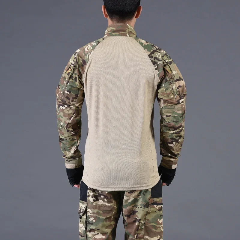 Camisa táctica del ejército, camisas para hombre, camisa de combate militar, Camisa larga, ropa de caza, camisas de camuflaje, camisetas de Paintball - imagen 4