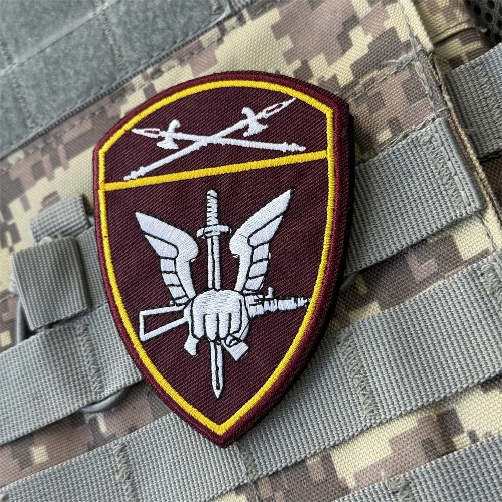 Parche "Forzas especiales, Omon". Parche bordado con insignia de moral, brazalete táctico, gancho militar y bucle, pegatinas para mochila al aire libre - imagen 3