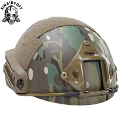 SINAIRSOFT MH Casco Táctico Rápido ABS Camuflaje Airsoft Exteriores