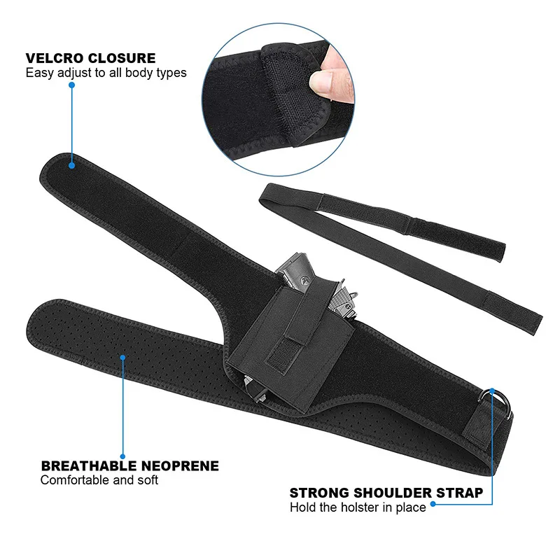 Funda táctica de extracción rápida, revólver, pecho, cintura, deporte frontal, cinturón táctico, funda multiusos para mano izquierda y derecha - imagen 4