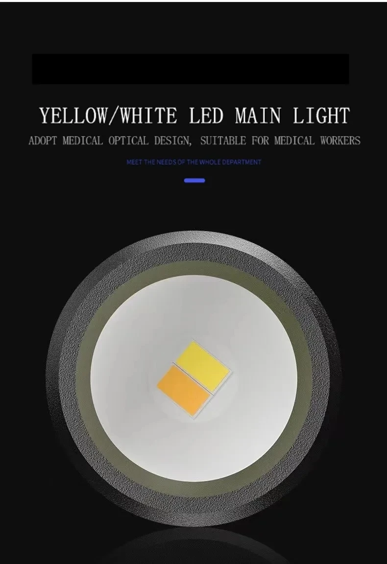 Linterna Led blanca cálida 2 en 1, linterna para comprobar ojos/boca, recargable por USB, para trabajo, Camping, senderismo, viaje, iluminación de bolsillo - imagen 4