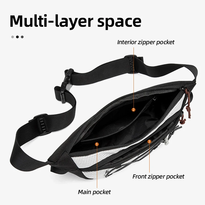 Bolsa de pecho para deportes al aire libre, viaje, escalada, desplazamientos, Camping, bolso de hombro tipo bandolera para hombres, bolsa de almacenamiento con cordón para ciclismo universitario - imagen 5