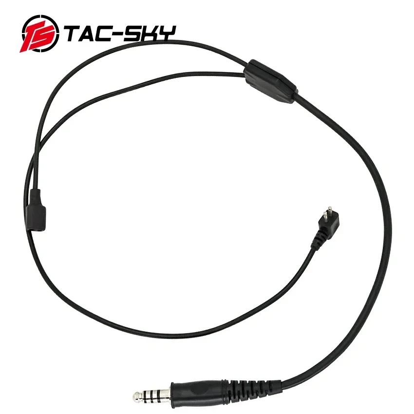 Accesorio de auriculares tácticos TS TAC-SKY, juego de cables Y para caza al aire libre, Compatible con U94 PTT para micrófono Pelto PTT y COMTA - imagen 4