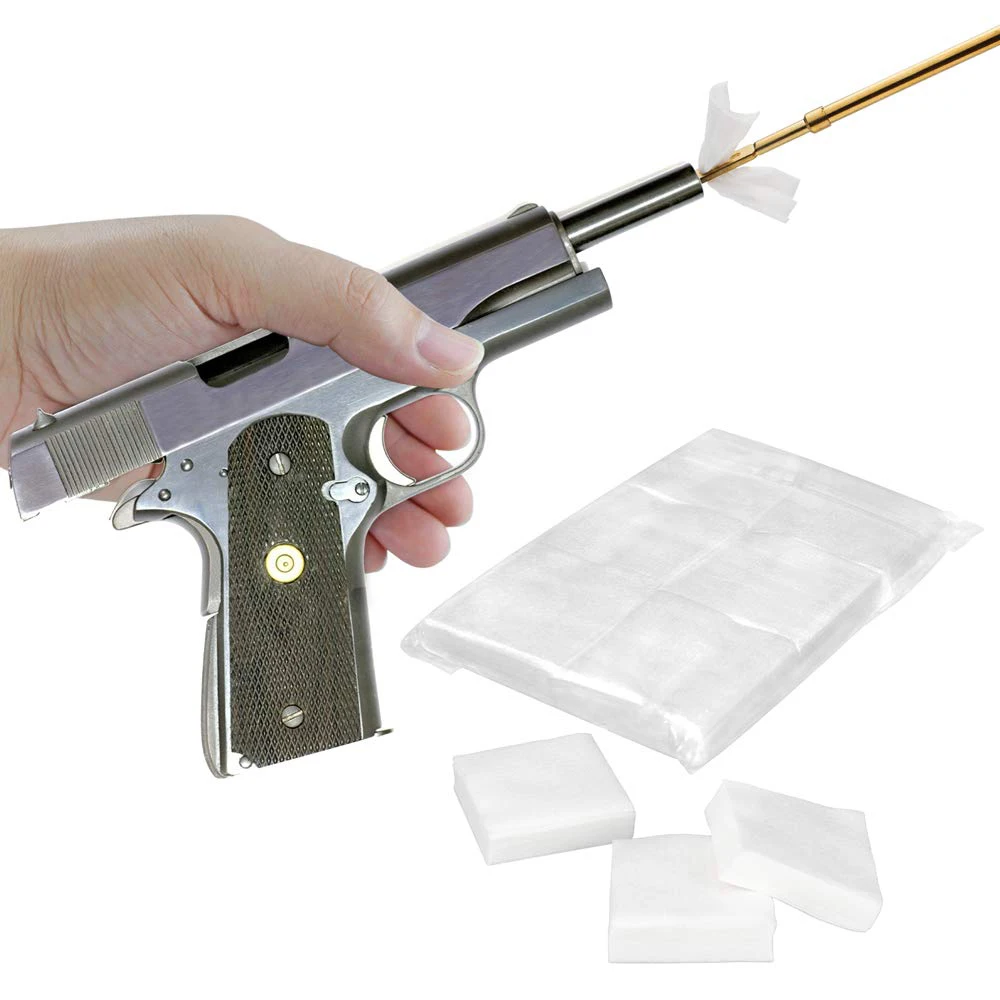Parche de limpieza de pistola de piezas, herramienta de limpieza de pistola de Airsoft, alta absorción de agua, accesorios de pistola de caza de algodón, 200 - imagen 3