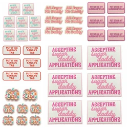 Parche letras bordadas rosa eslogan – Plancha o cose