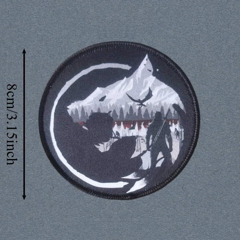 Parche con estampado de lobo militar, chaleco táctico, sombreros con gancho y bucle, insignia de moral, mochila, pegatinas decorativas, parches para brazalete para ropa - imagen 3